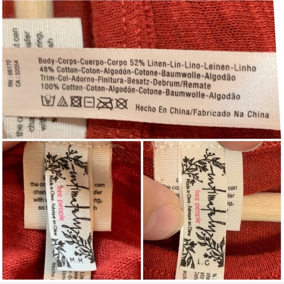 Free People | Bodysuit Terra-Cotta | Sz L - Picture 4 of 7